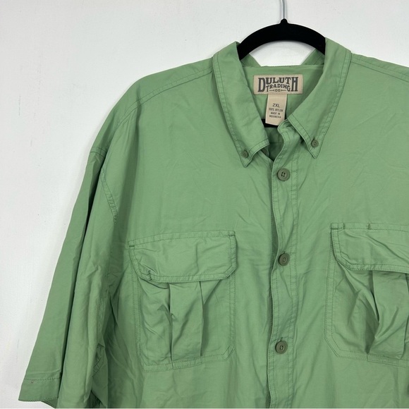 DULUTH TRADING Green button up lightweight breathing button top H1 - Picture 3 of 5
